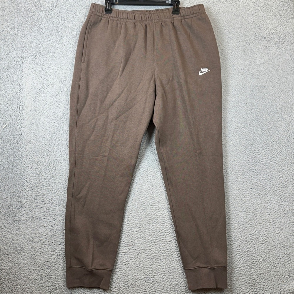 NEW Nike Sweatpants Mens 2XL Tall Club Fleece Tapered Brown Joggers Athletic